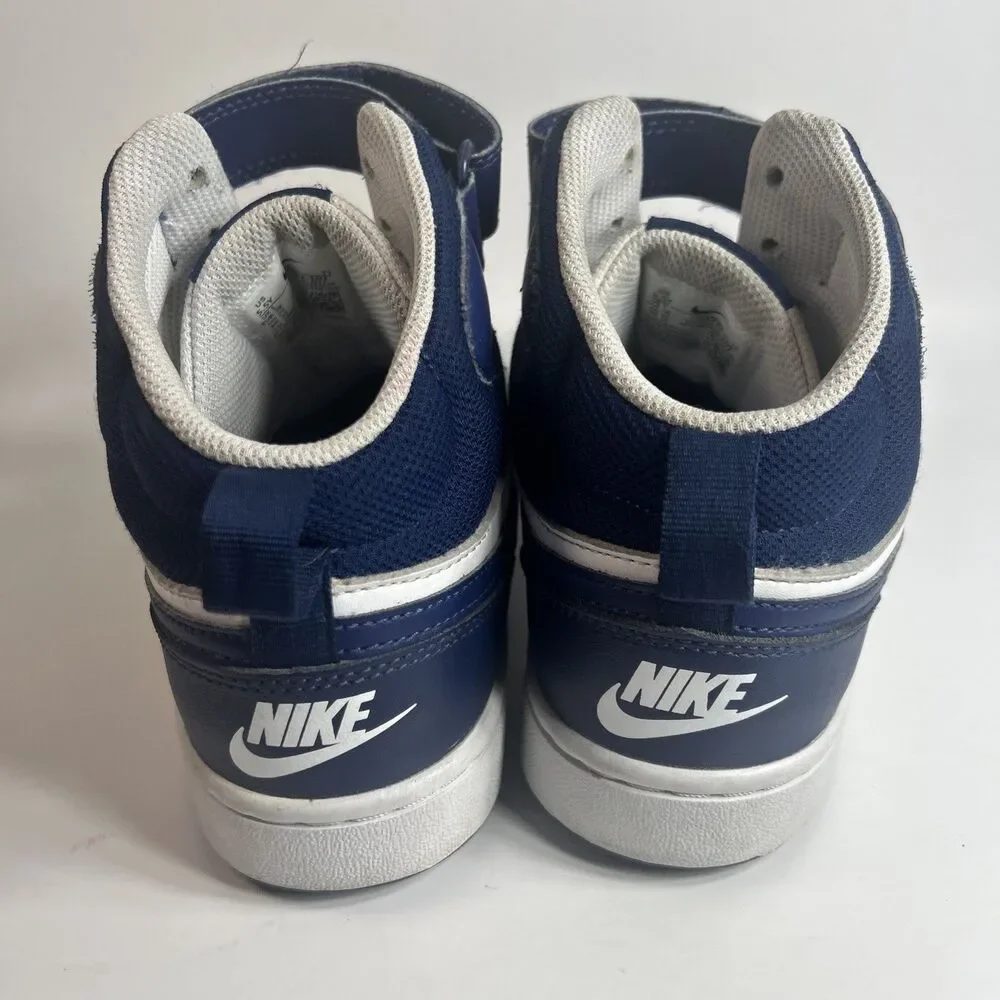Nike Sneakers Court Borough Mid 2 Youth Size 5.5 White Blue CD7782